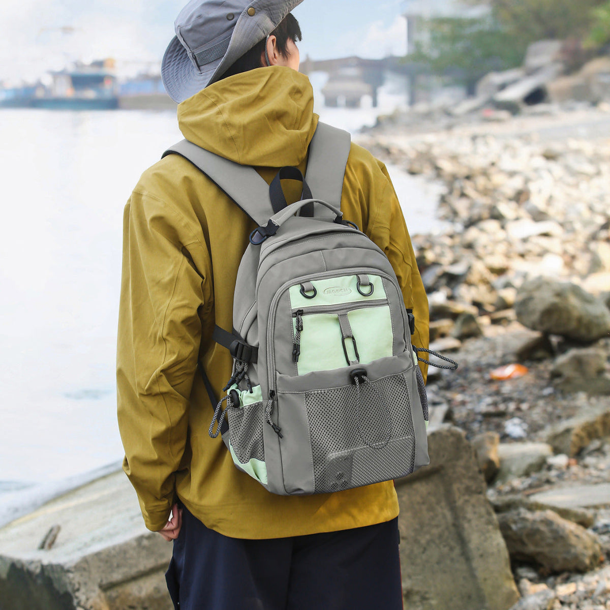 Multifunctional backpack with ergonomic shoulder straps and robust protection LoungeYard — product view 2