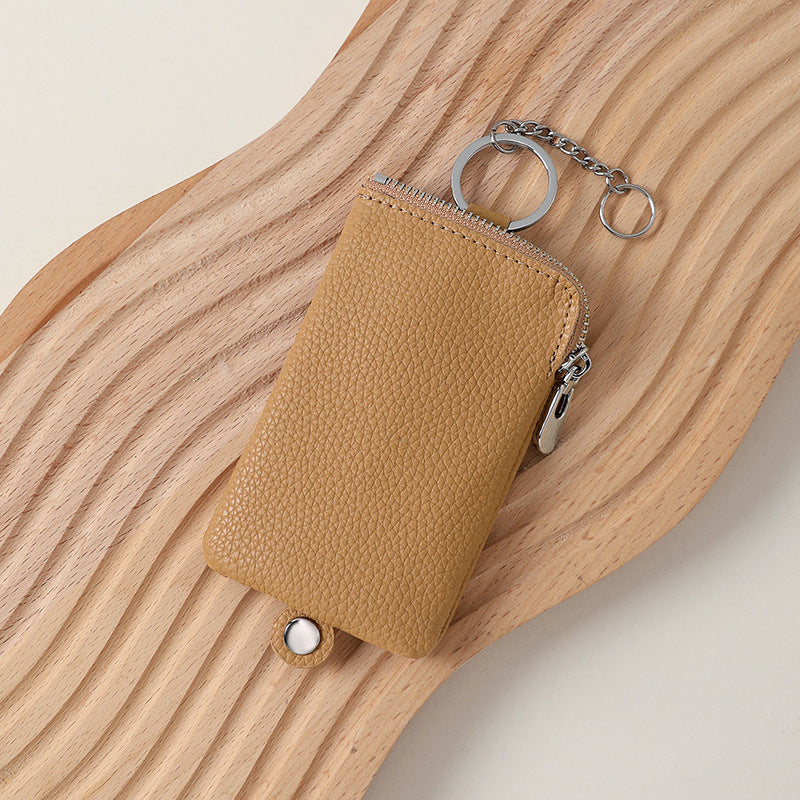 Textured Faux Leather Zippered Coin Pouch — product view 4