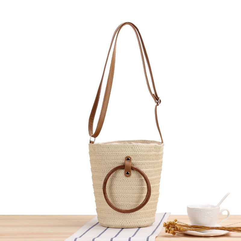 Braided tote bag with innovative ring handle LoungeYard — product view 5