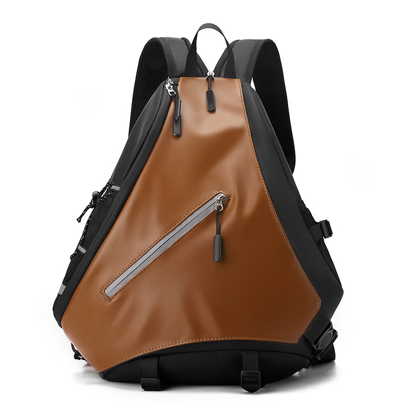 Unique Triangular Design Sling Backpack LoungeYard — product view 2