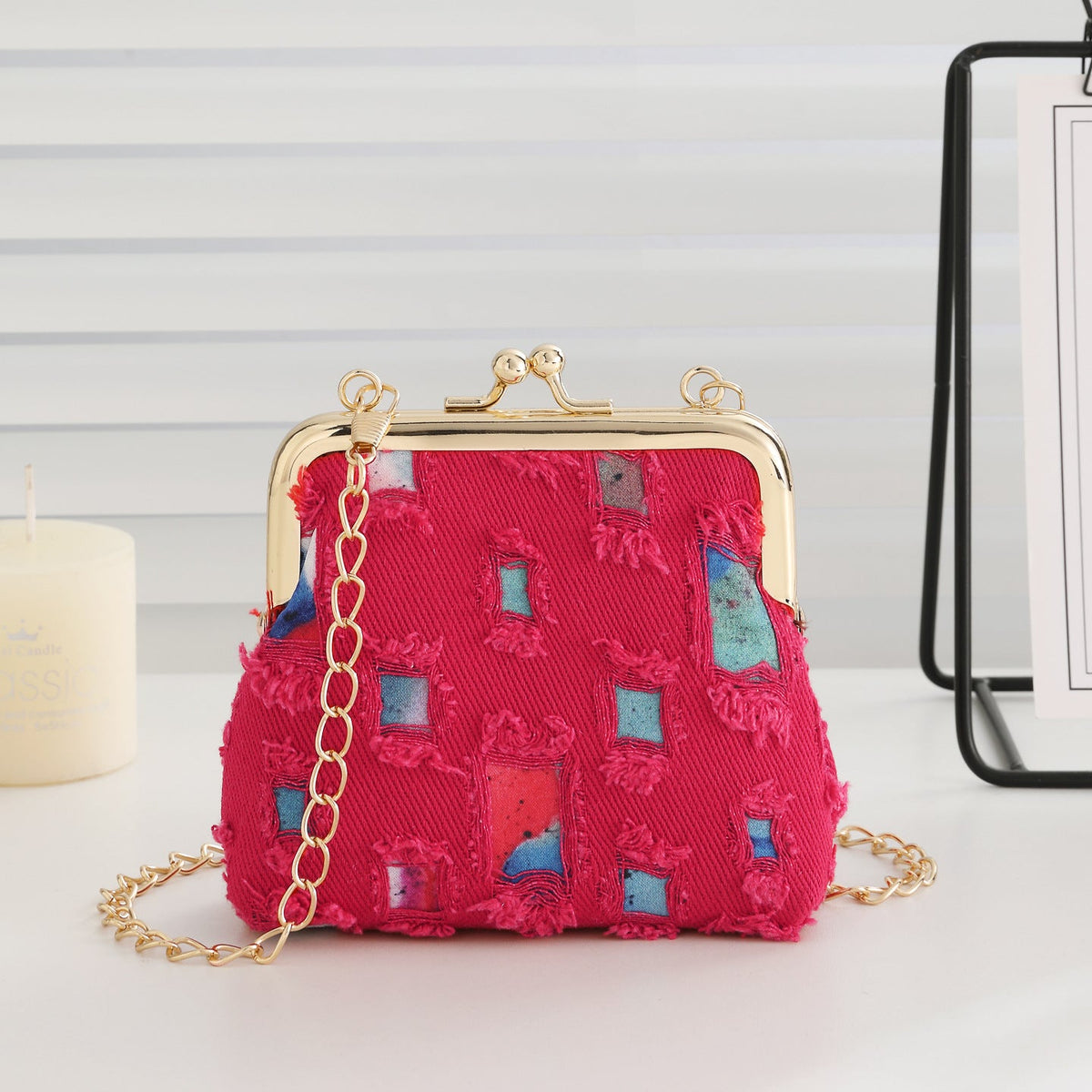 Vintage-Inspired Fabric Clutch — product view 6