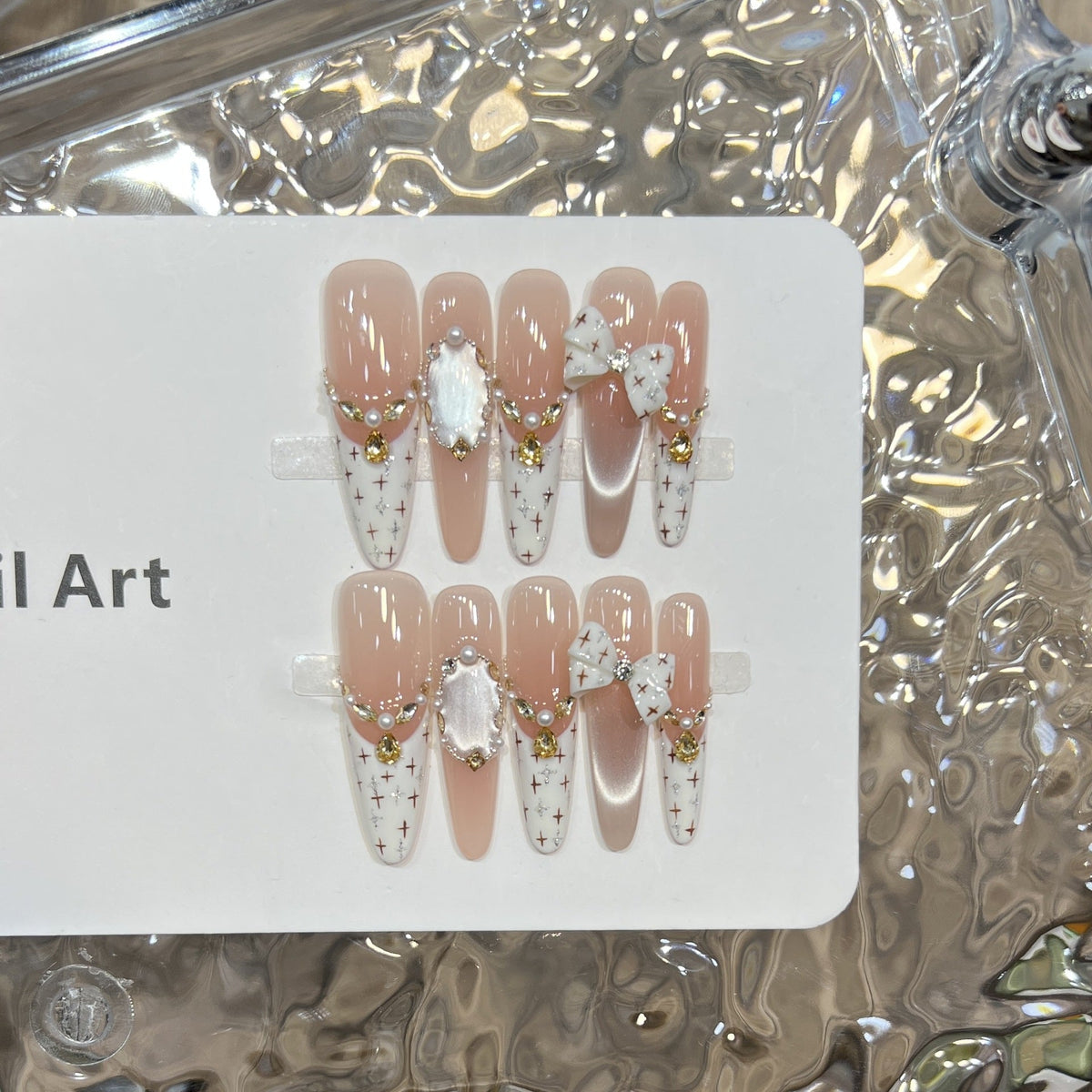 Decorative Rhinestone Nail Tips — product view 2