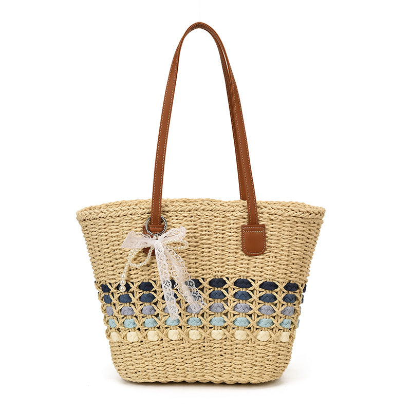 Woven Straw Tote — product view 5