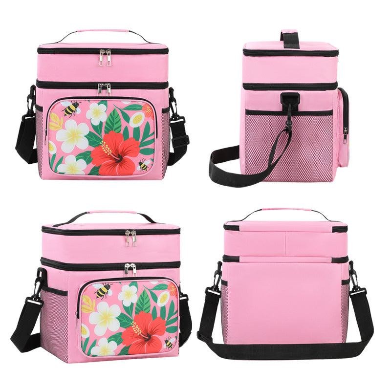 Insulated Floral Lunch Cooler Bag LoungeYard — product view 4