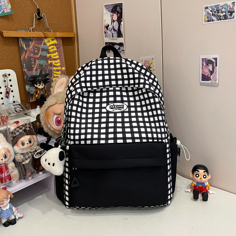 Stylish Plaid Backpack — product view 3