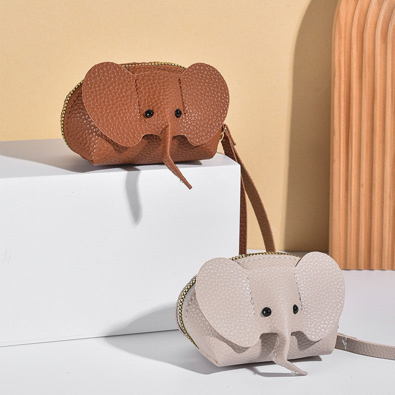 Cute Elephant-Themed Zippered Coin Purse LoungeYard — product view 1