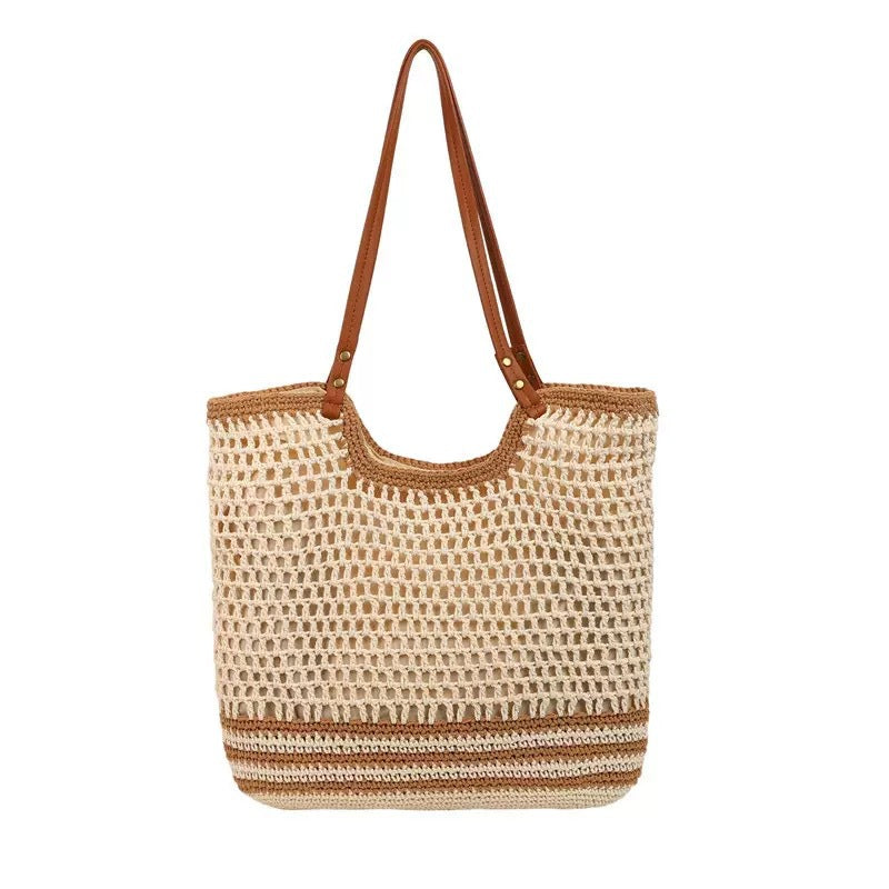 Handcrafted beach bag with fine mesh structures LoungeYard — product view 5