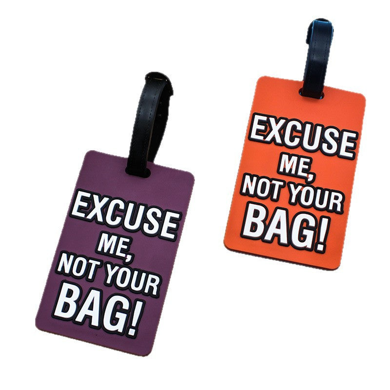 Unisex Luggage Tag with Funny Saying LoungeYard — product view 5
