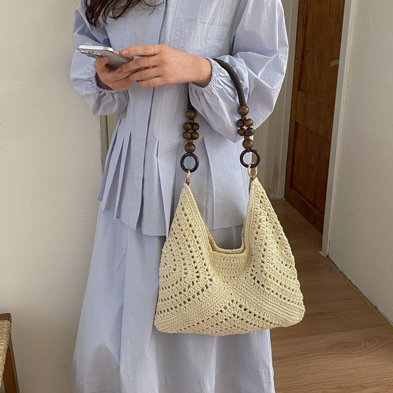 Handmade chunky knit bag LoungeYard — product view 3