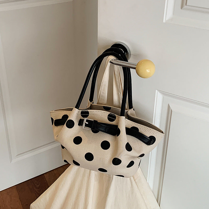 Polka Dot Structured Handbag LoungeYard — product view 3