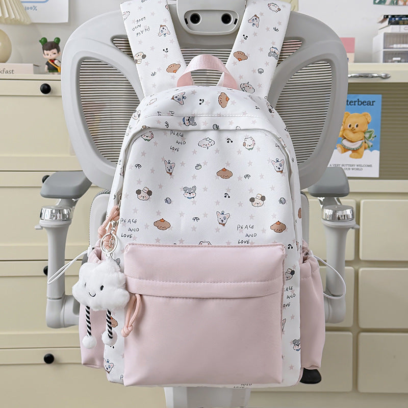 Cute Animal Print Casual Backpack LoungeYard — product view 7