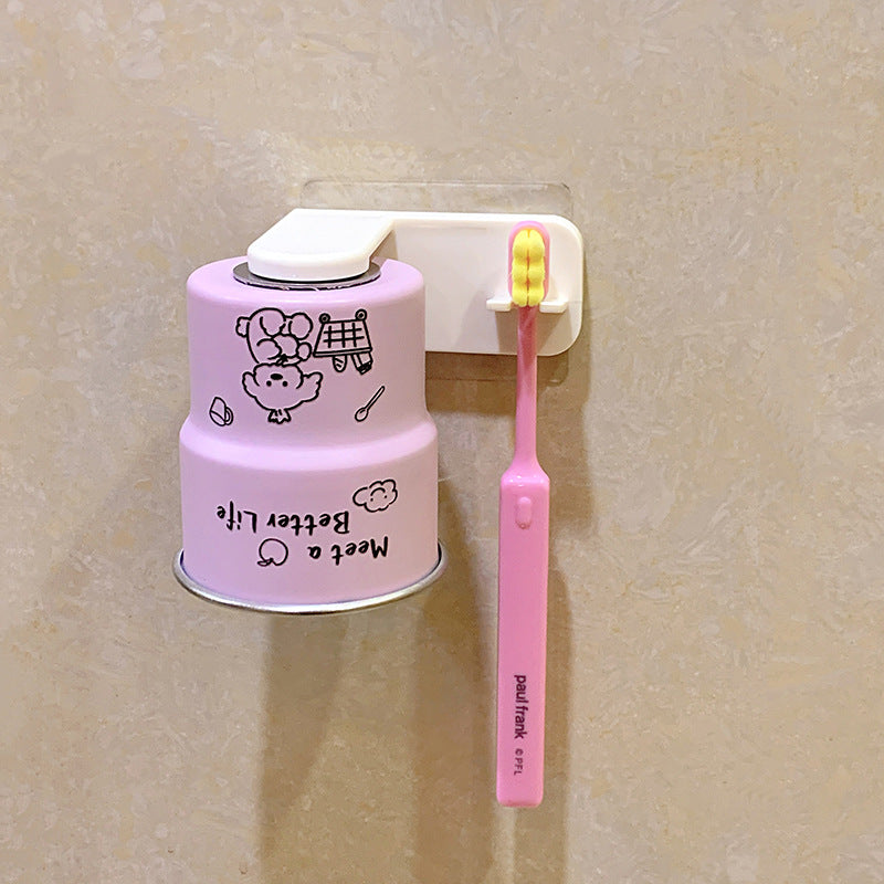 Wall-mounted toothbrush holder with cute animal design LoungeYard — product view 7