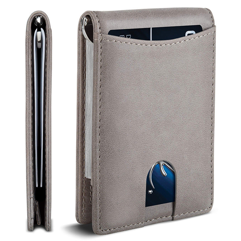 Ultra-Slim RFID-Blocking Leather Cardholder LoungeYard — product view 7