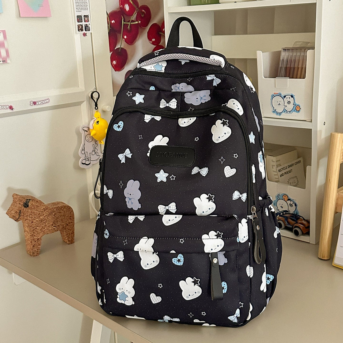Cartoon-Printed Backpack LoungeYard — product view 7