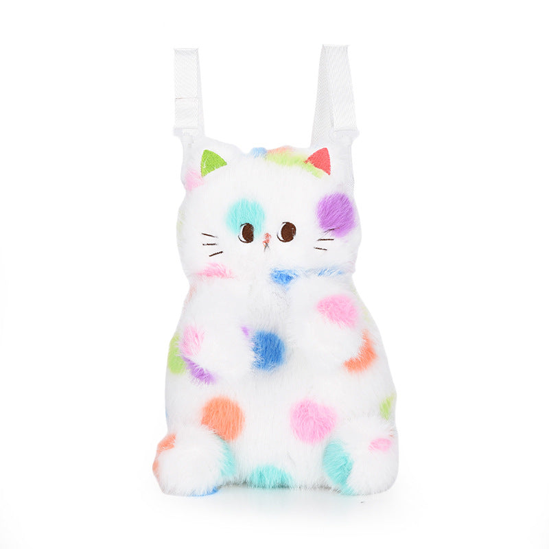 Plush bag with playful cat design LoungeYard — product view 4