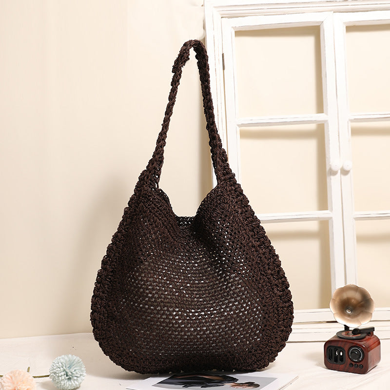 Hand-knotted net tote bag LoungeYard — product view 4