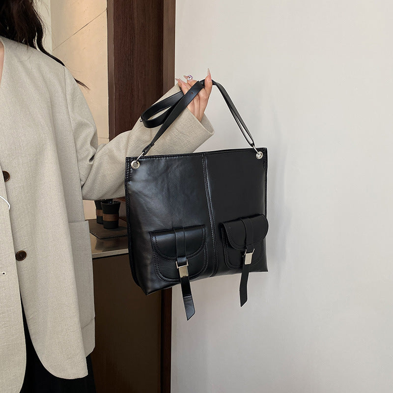 Modern Structured Shoulder Bag LoungeYard — product view 3