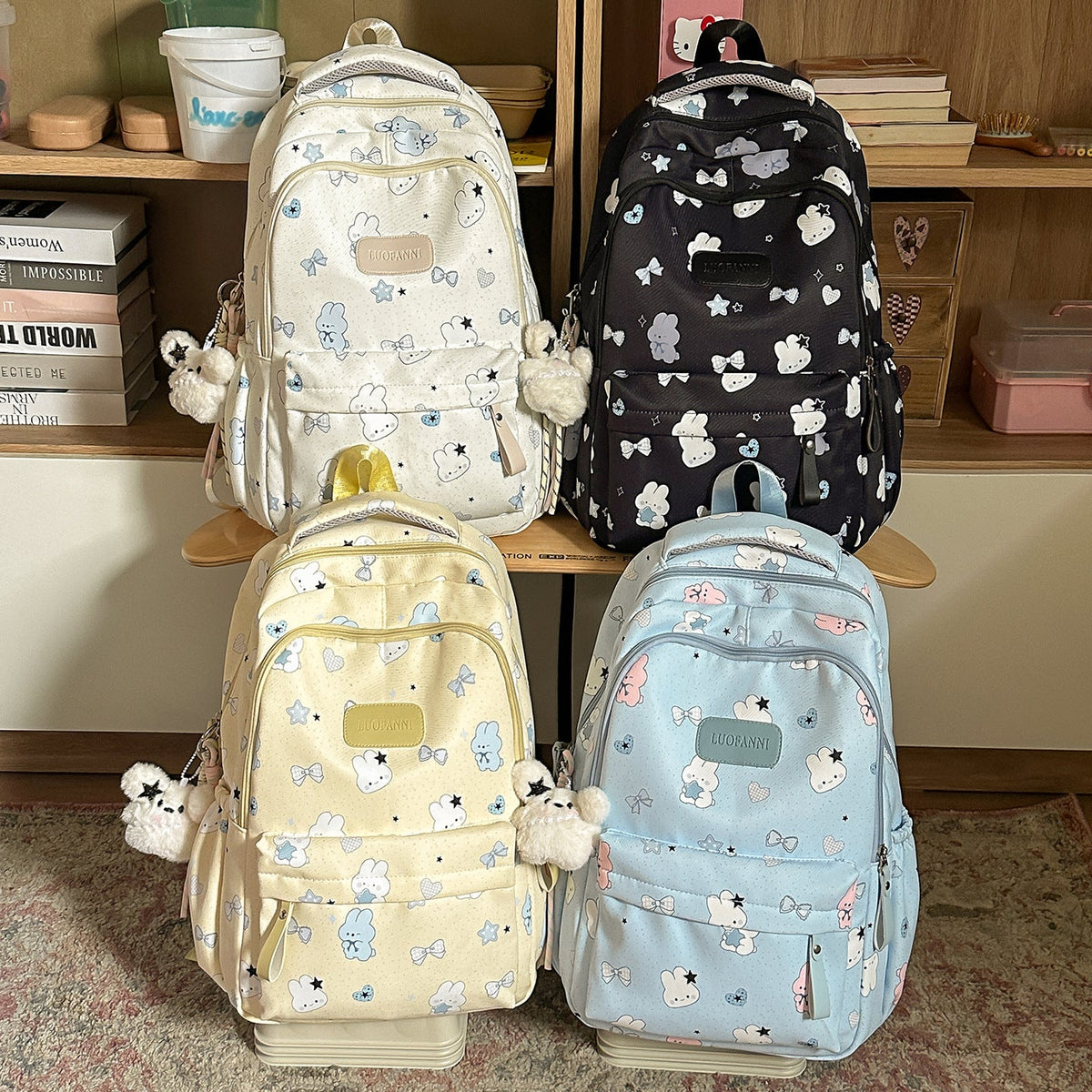 Cartoon-Printed Backpack LoungeYard — product view 4