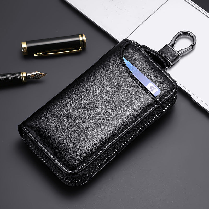 RFID Blocking Leather Zip Wallet — product view 6