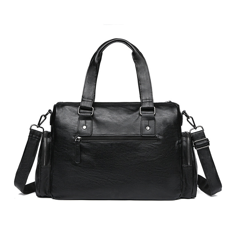 Premium Leather Travel Duffel Bag LoungeYard — product view 2