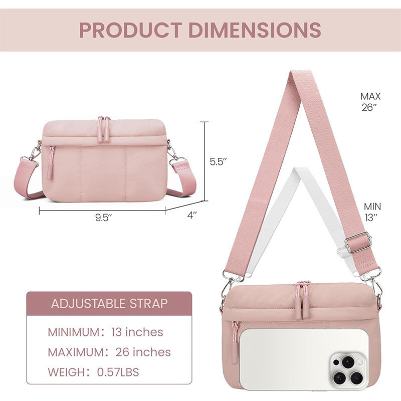 Elegant shoulder bag with double compartment LoungeYard — product view 2