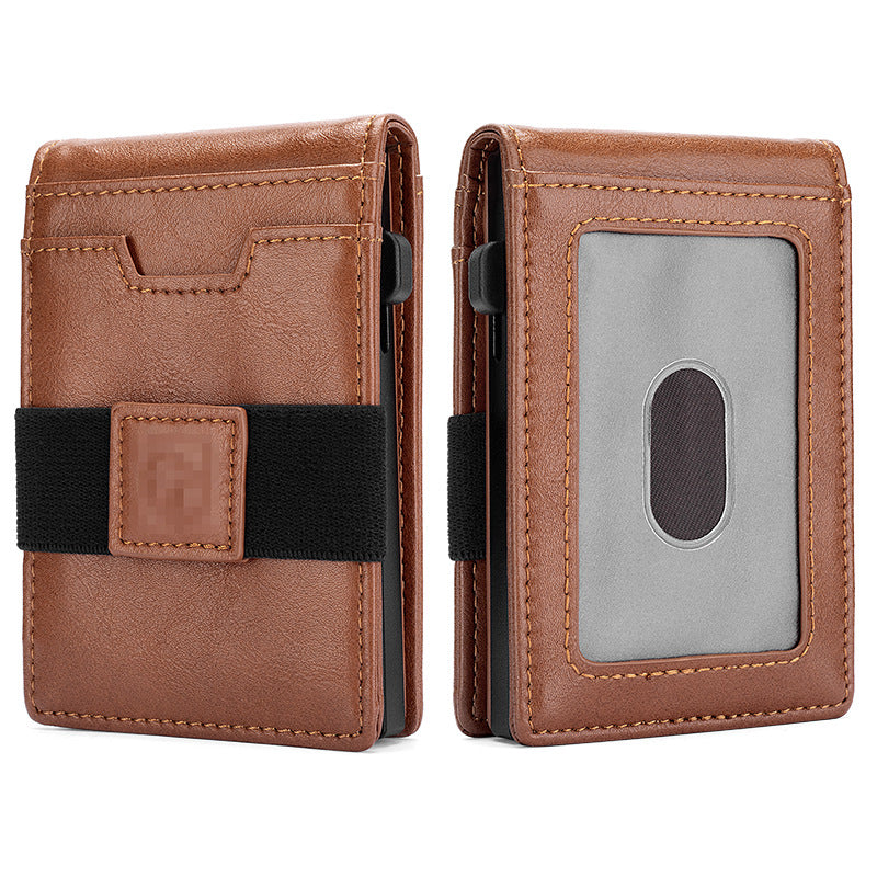 Slim RFID-Blocking Leather Wallet LoungeYard — product view 4