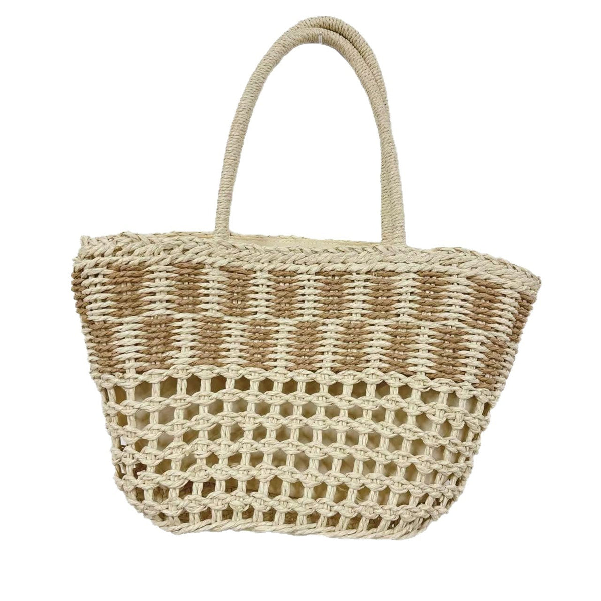 Braided beach bag with airy mesh structure LoungeYard — product view 5