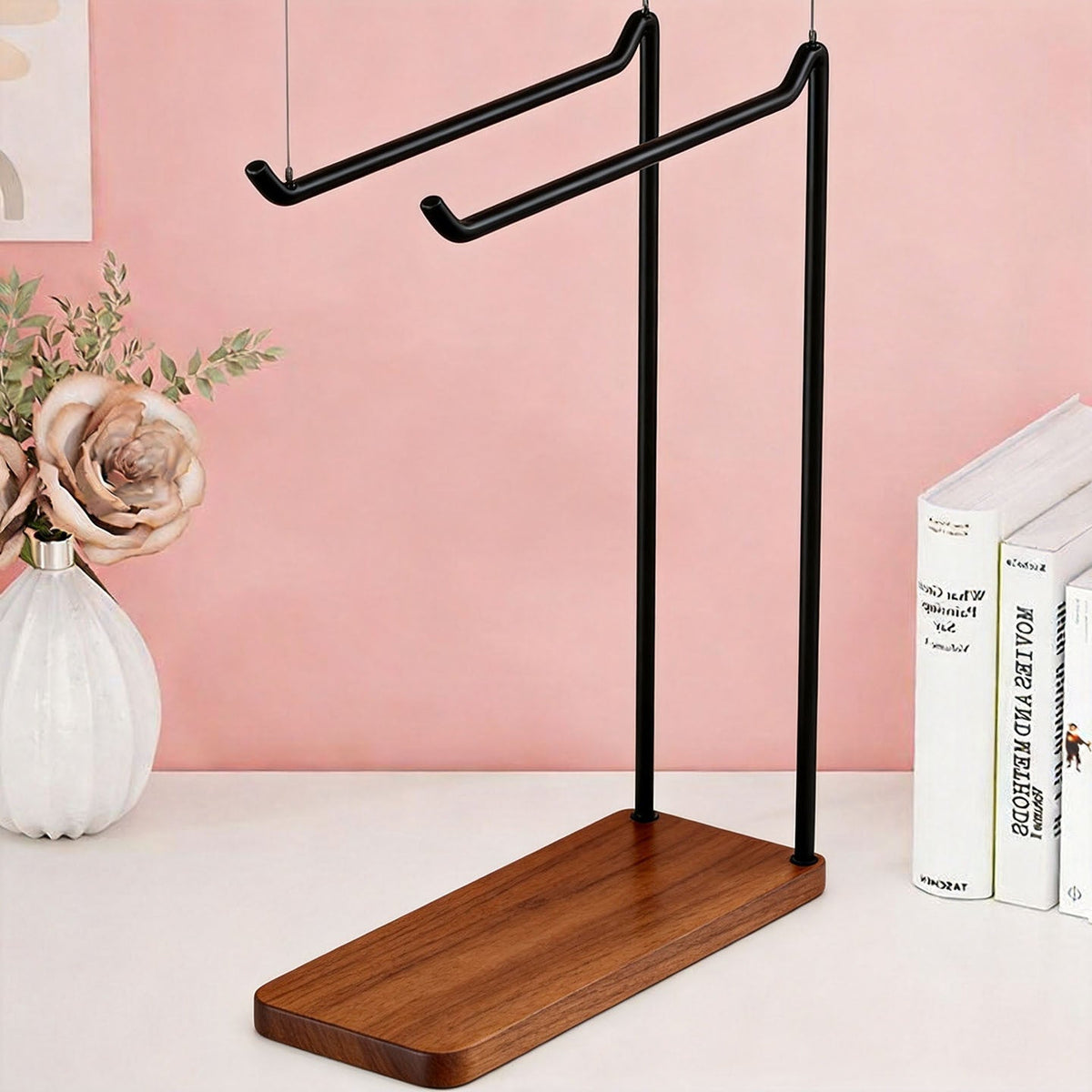Metal T-Bar Jewelry Display Stand Pair — product view 1