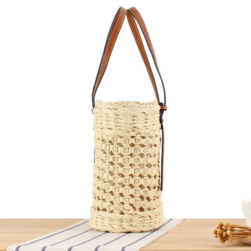 Braided tote bag with structured design LoungeYard — product view 3