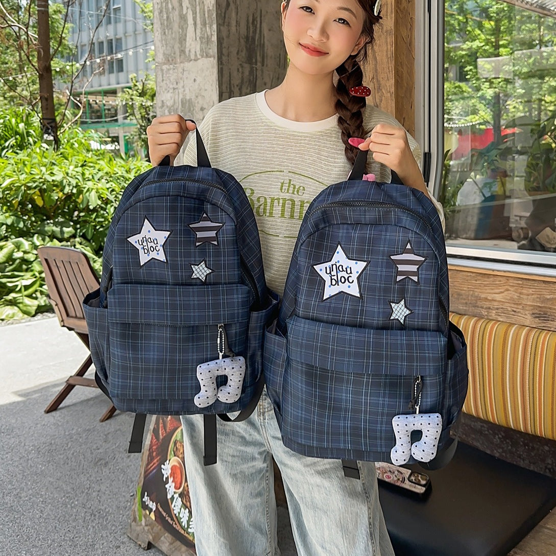 Polka Dot Patterned Casual Backpack LoungeYard — product view 3
