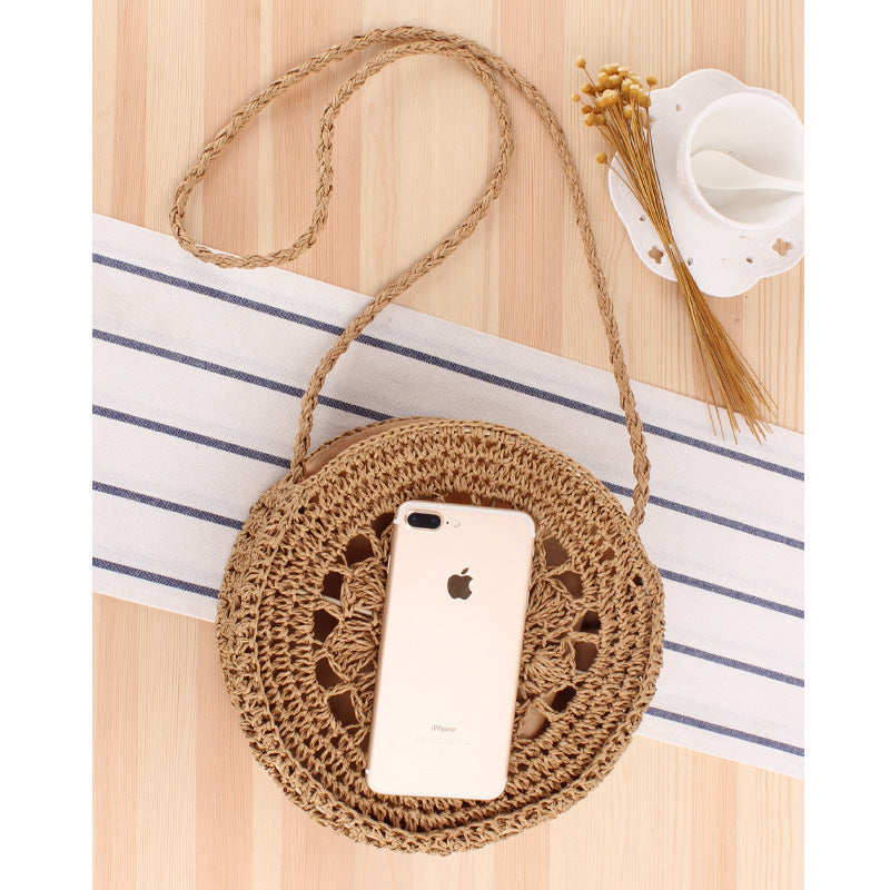 Round Macrame Shoulder Bag LoungeYard — product view 3