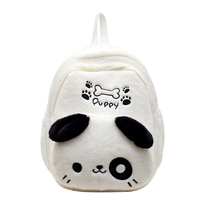 Plush Backpack in Cute Dog Design LoungeYard — product view 5