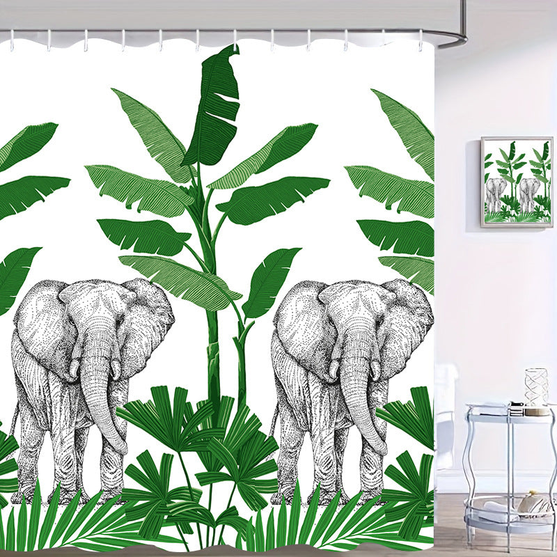 Artistic Floral Shower Curtain LoungeYard — product view 1
