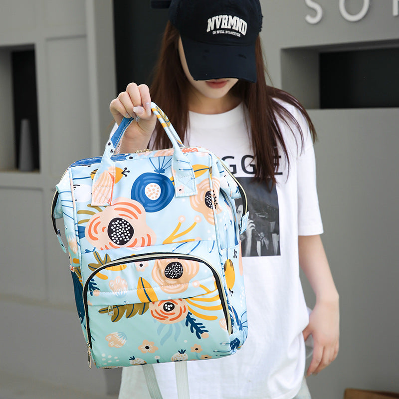 Multi-Purpose Floral Print Backpack LoungeYard — product view 2