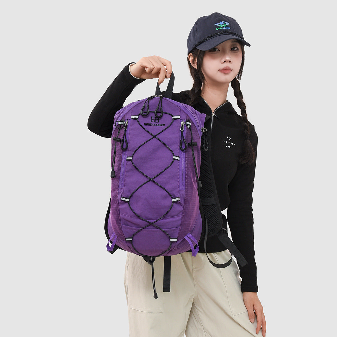 Lightweight Multi-Compartment Hiking Backpack LoungeYard — product view 3