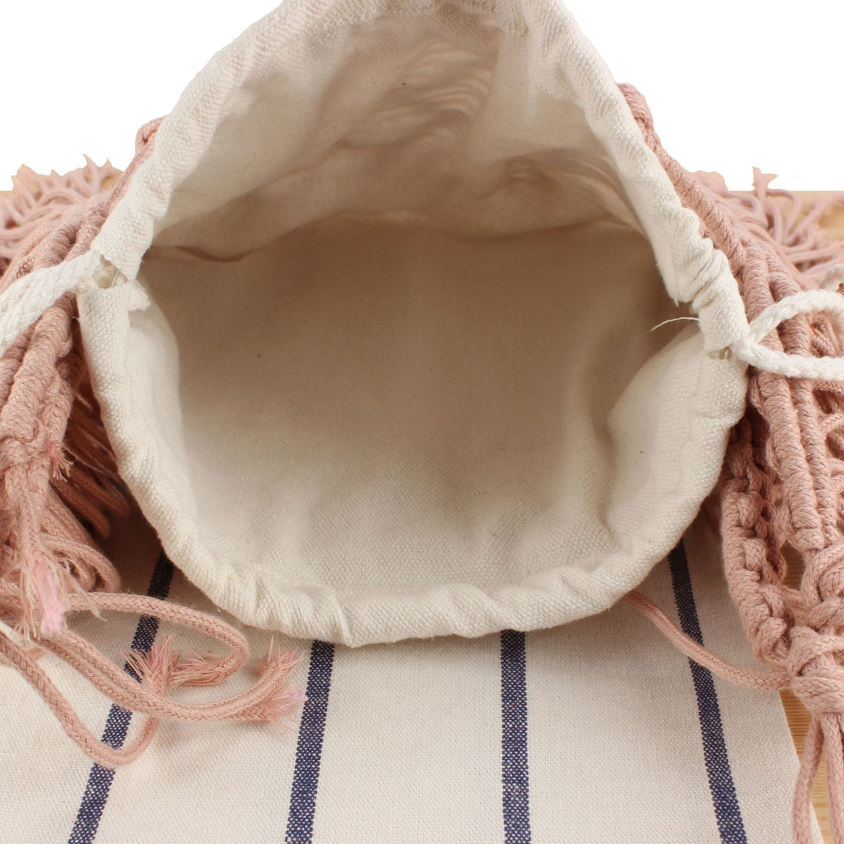 Creative Macrame Shoulder Bag with Fringe LoungeYard — product view 3