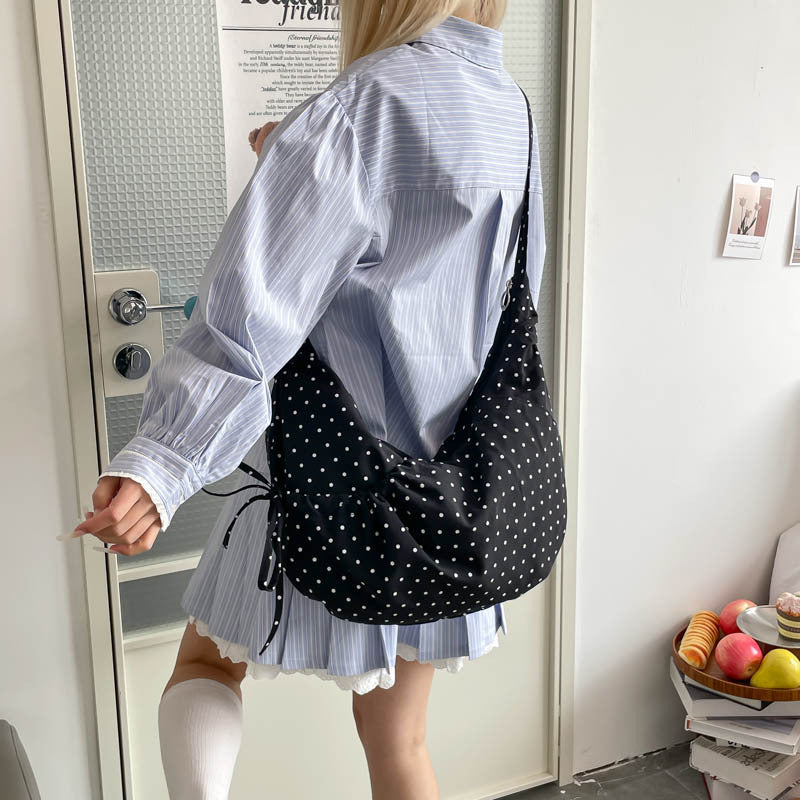 Fashionable Polka Dot Hobo Bag — product view 2