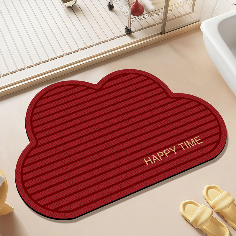 Cloud-Shaped Plush Bath Mat — product view 5