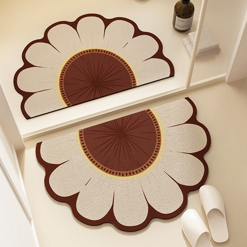 Floral Pattern Bath Mat LoungeYard — product view 3