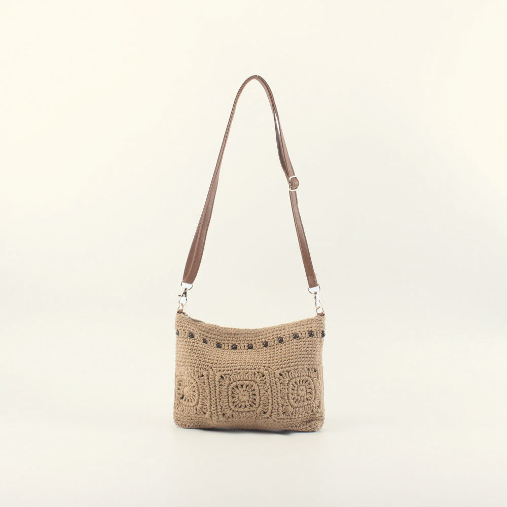 Crochet shoulder bag with stylish accents LoungeYard — product view 2