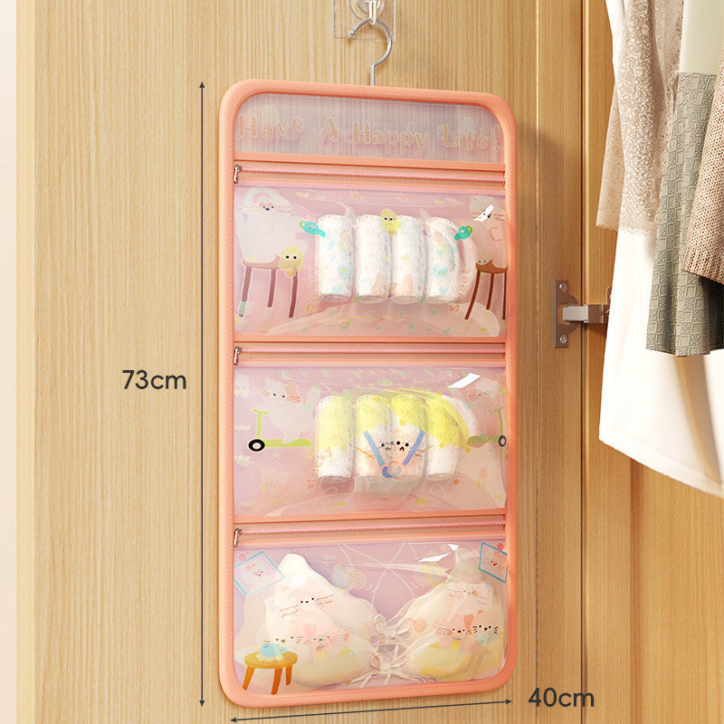Hanging Clear PVC Nursery Door Organizer with Zipper Pockets and Cartoon Bear Print — product view 7