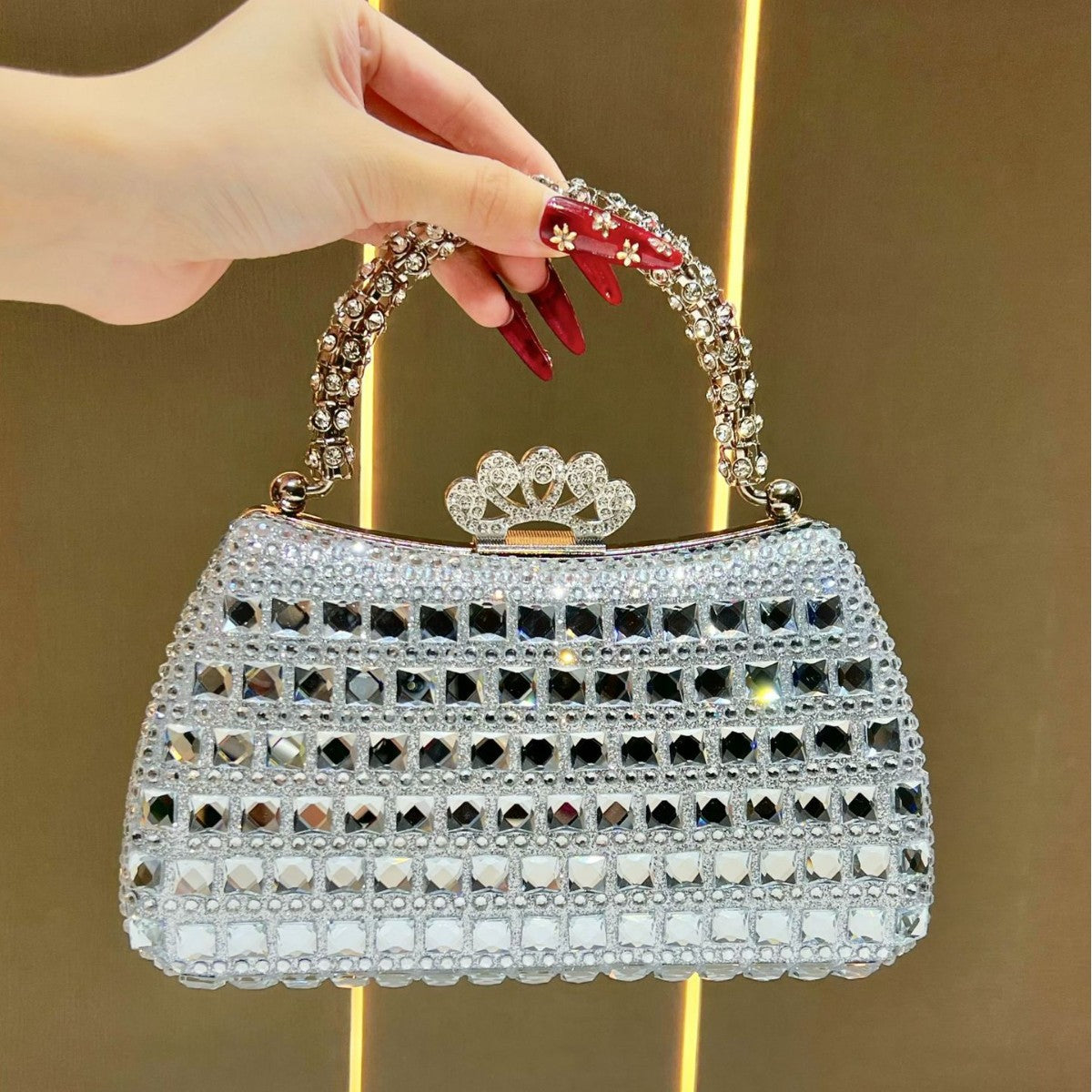 Ornate Studded Evening Handbag — product view 1
