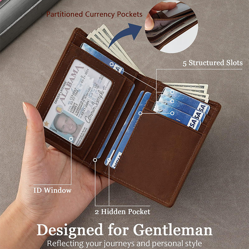Premium Multi-Card Leather Wallet LoungeYard — product view 2