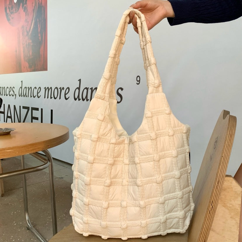 Quilted Soft Fabric Shoulder Bag — product view 2