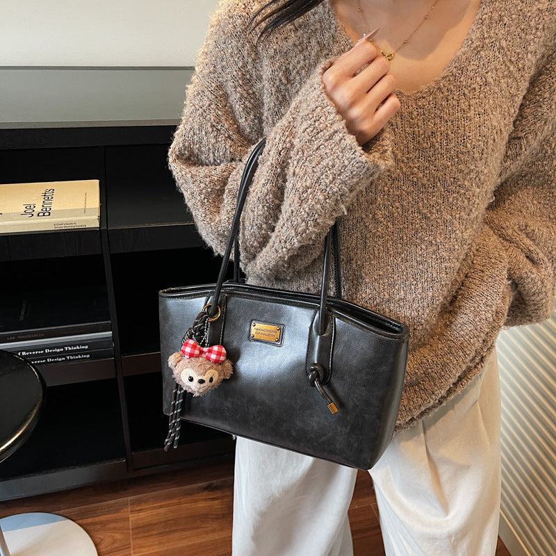 Elegant Structured Leather Tote LoungeYard — product view 5