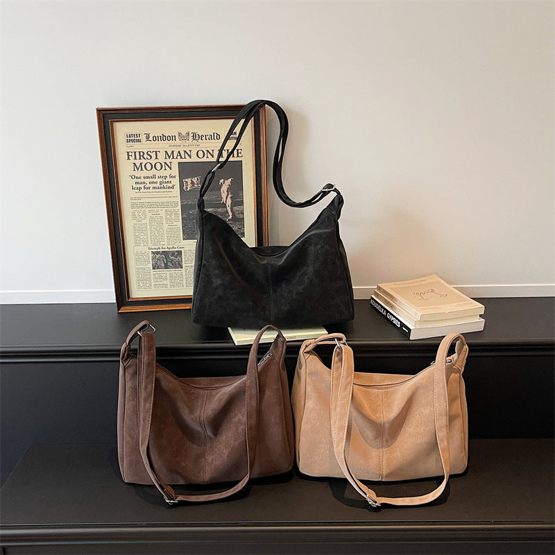 WoSoft Textured Faux Leather Hobo Bag LoungeYard — product view 1