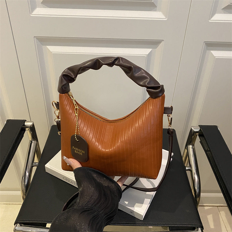 Ribbed Texture Shoulder Bag LoungeYard — product view 4