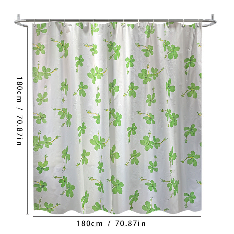 Floral Patterned Shower Curtain LoungeYard — product view 3