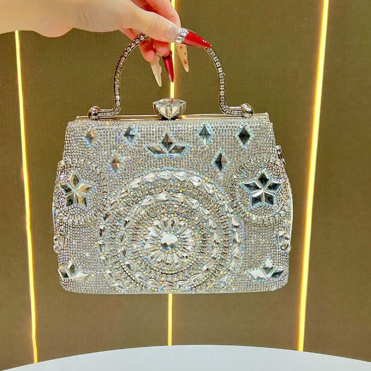 Crystal Embellished Evening Clutch — product view 6