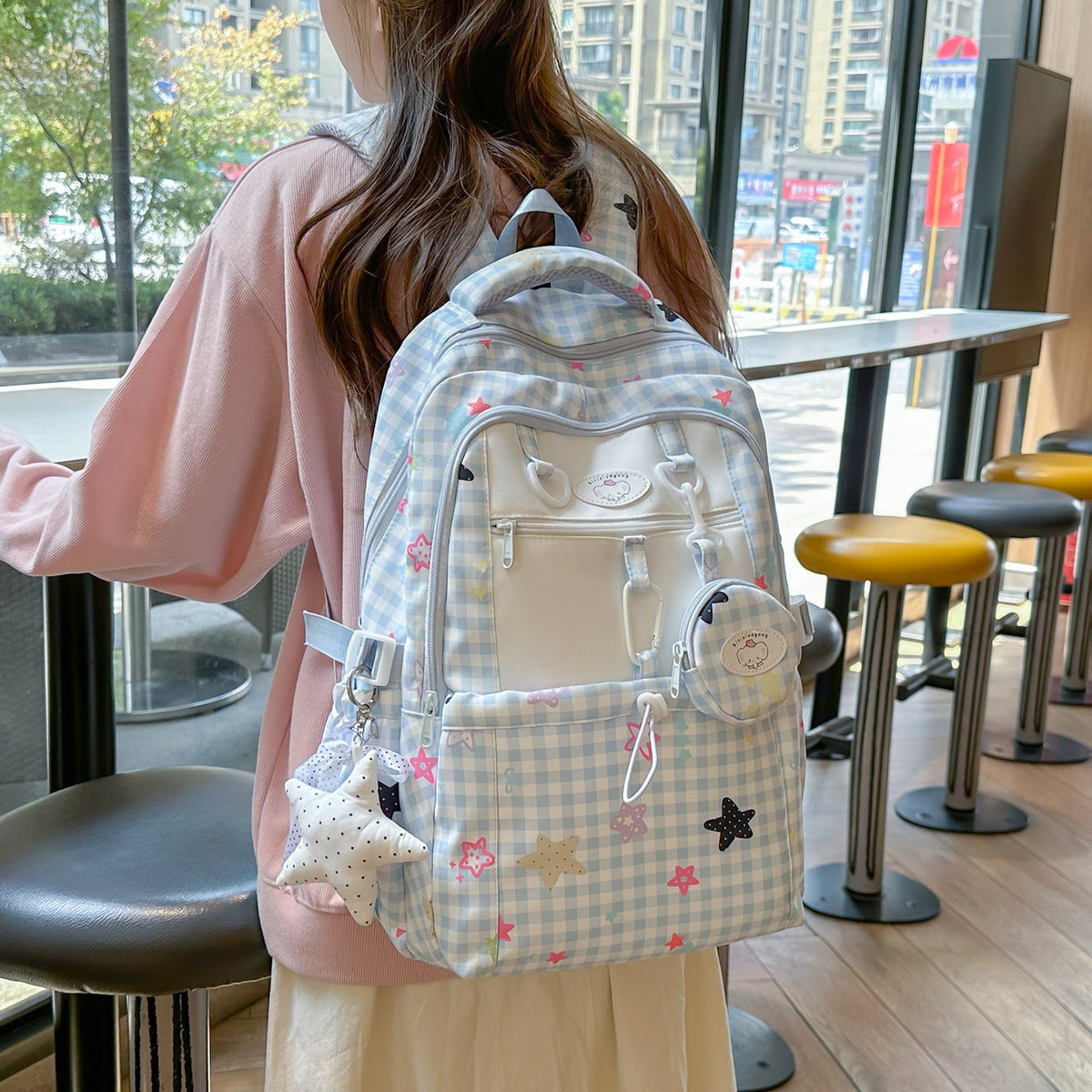 Cute Fun Patterned School Backpack LoungeYard — product view 1